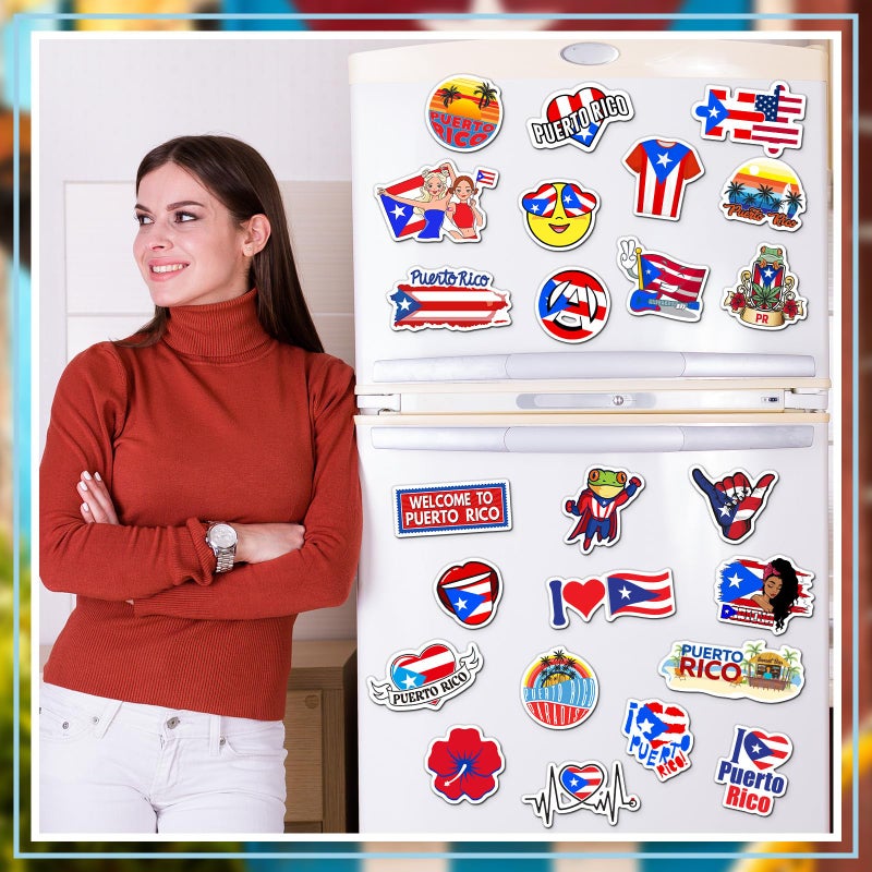Konohan 30 Pcs Puerto Rico Souvenirs Gifts Puerto Rico Magnet for Refrigerator City Magnetic Refrigerator Stickers for Home Decoration - Image 4