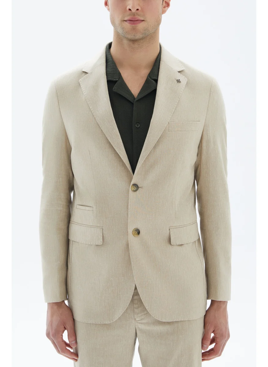 وي كرييت Beige Textured Classic Blazer By WECRE8