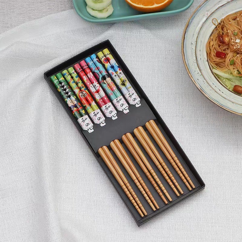 Blue Chopsticks Home Quality Bamboo Chopsticks Creative Gift Chopsticks Japanese Style Fresh Style Pattern Factory - Image 1