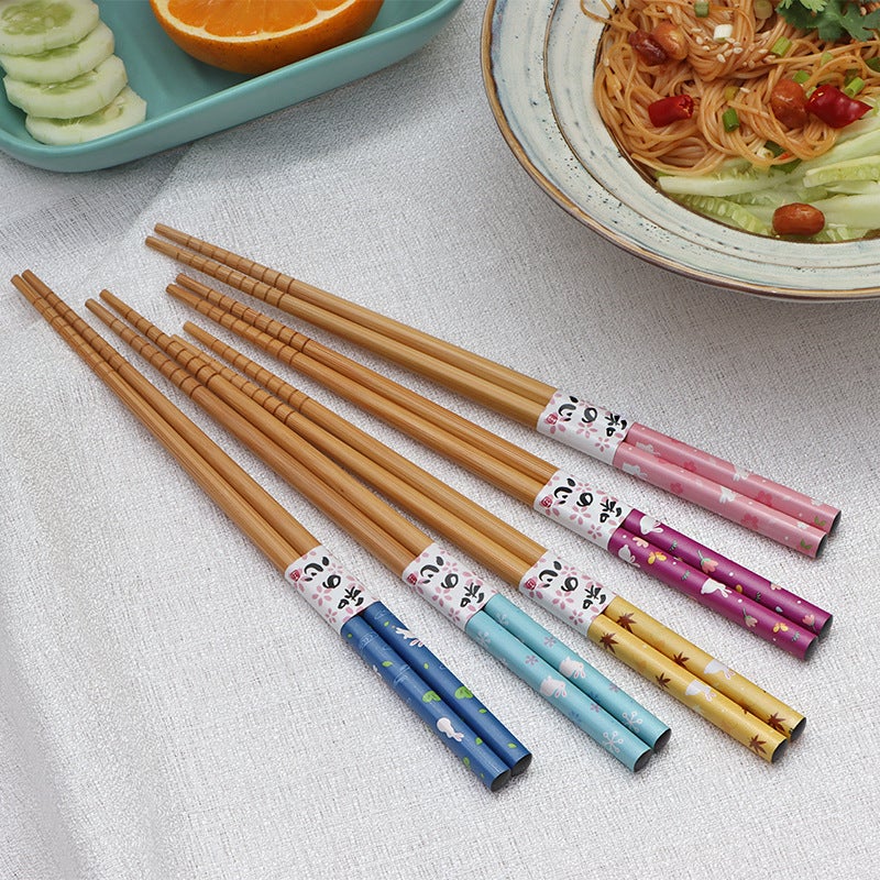 Blue Chopsticks Home Quality Bamboo Chopsticks Creative Gift Chopsticks Japanese Style Fresh Style Pattern Factory - Image 4