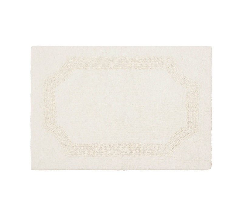 Laura Ashley - Reversible Cotton Bath Mat, Premium Bathroom DÃ©cor, Machine Washable Bathroom Rug, Highly Absorbent, 21"x34", Ivory - Image 4