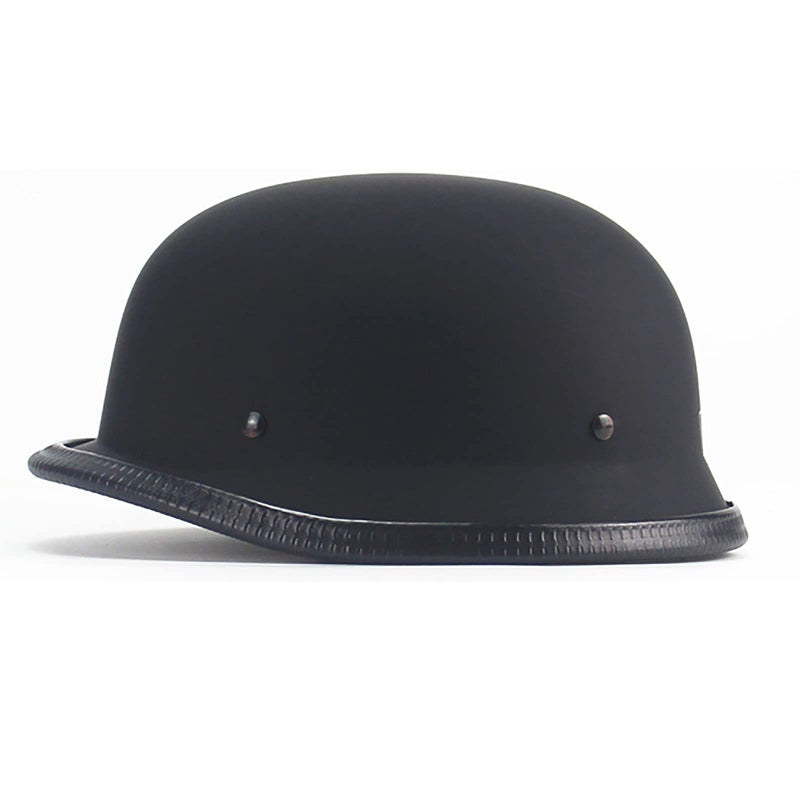 DLPACKJ Motorcycle Helmet German Style Half Helmet Skull Cap Adult Men Women Half Shell Helmet, DOT Approved Retro Half Face Helmet for Cruiser Scooter Chopper (L) - Image 4