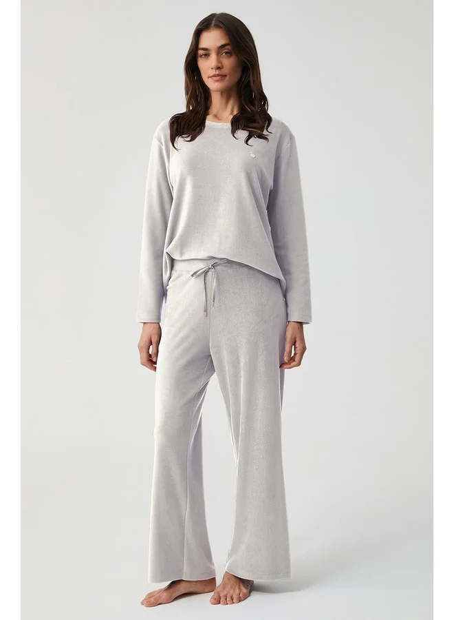 Penye Mood Velora fleece pajama set.