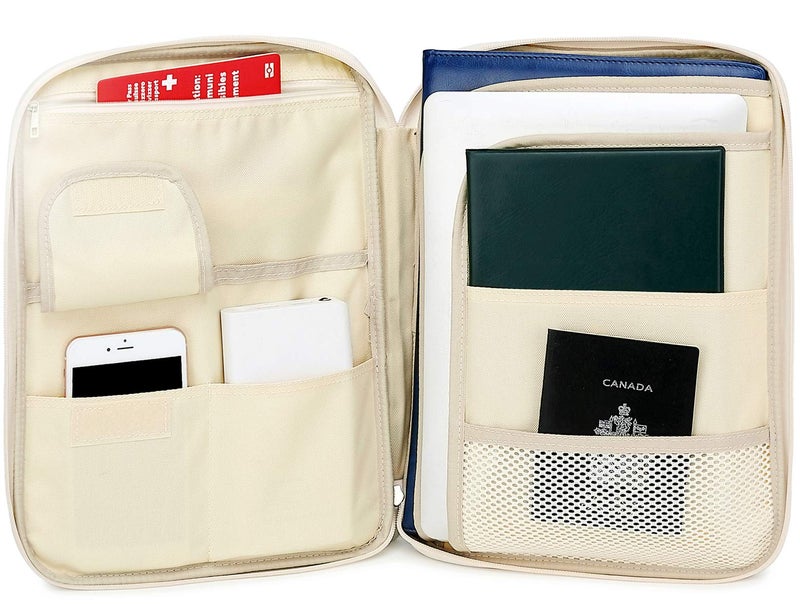 mygreen Universal Travel Gear Organizer/Electronics Accessories Bag/Document File Bag (Large/Slim, Black) - Image 4