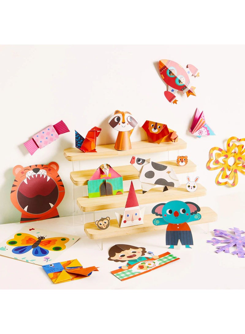 MiDeer Brain Game Book – Let’s Origami Level 3 | Advanced Origami Craft Kit for Kids Ages 5+ with 50 Origami Papers, 25 Step-by-Step Guides, Reward Sticker & Certificate | Develops Fine Motor Skills & Spatial Awareness  - Image 1