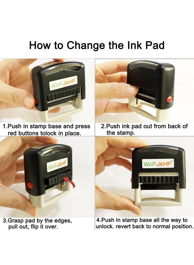 WAFJAMF Paid Date Stamp Selfinking Rubber Stamp Office Stamp Message Stamp Red Inkmedium  - Image 5