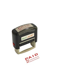 WAFJAMF Paid Date Stamp Selfinking Rubber Stamp Office Stamp Message Stamp Red Inkmedium  - Image 1