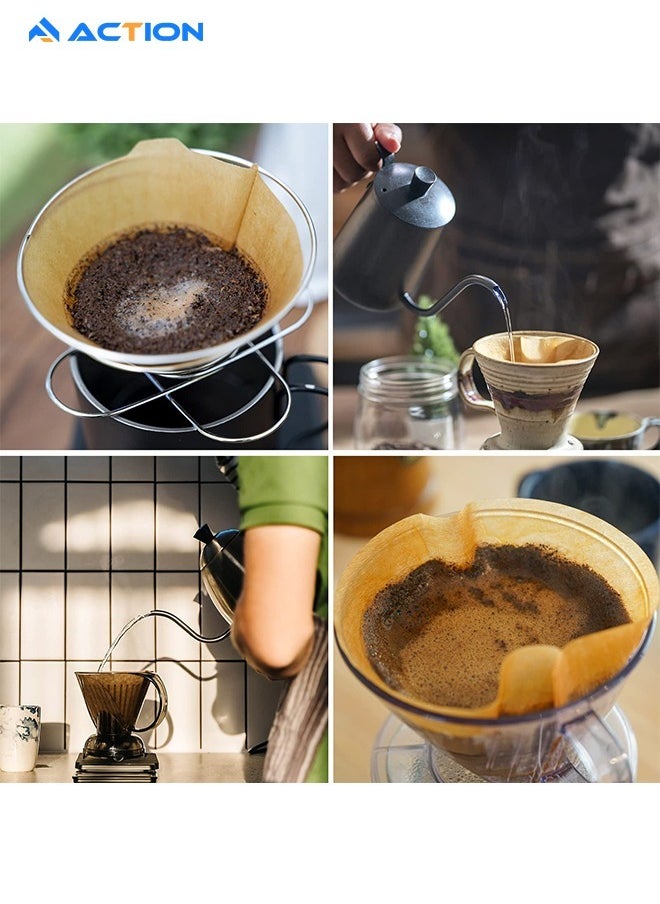 V60 Coffee Filter paper, Disposable Coffee Filters 2-6 Cup, Unbleached Natural Cone Coffee Filters, No Blowout Small Coffee Filters Paper for Pour over Coffee Dripper and Coffee Maker (100pcs)