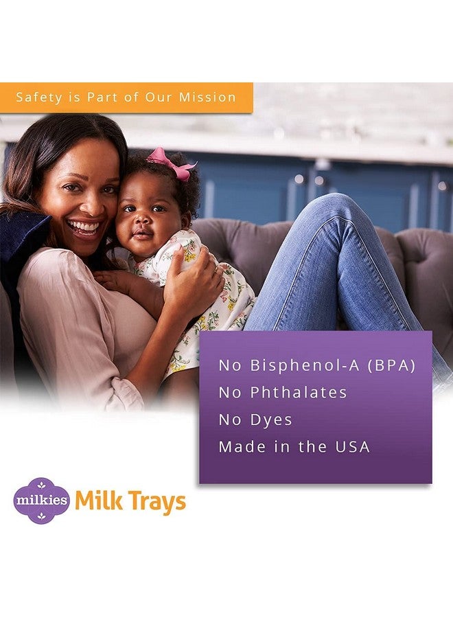 Milkies Fairhaven Health Milk Tray with Lid, Breastmilk Freezer Organization, 1 Ounce Sticks, Set of 2, Reusable, BPA and Silicone Free Containers, Freeze Your Baby Food