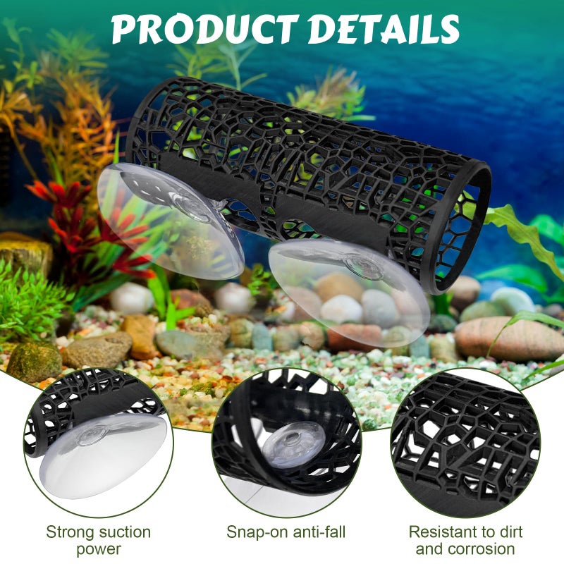 EQUNROY 5PCS Betta Hammock & Fish Toys Set, Soft Aquarium Plants & Black Tunnel Hideout for Betta Fish Tank, Safe Decor with Suction Cups for Shrimp, SmallFish - Image 4