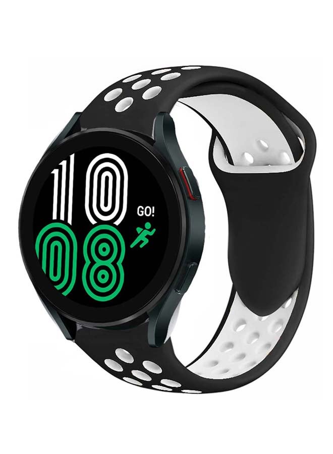 Perfii Replacement Band For Samsung Galaxy Watch 4 Black/White - Image 2