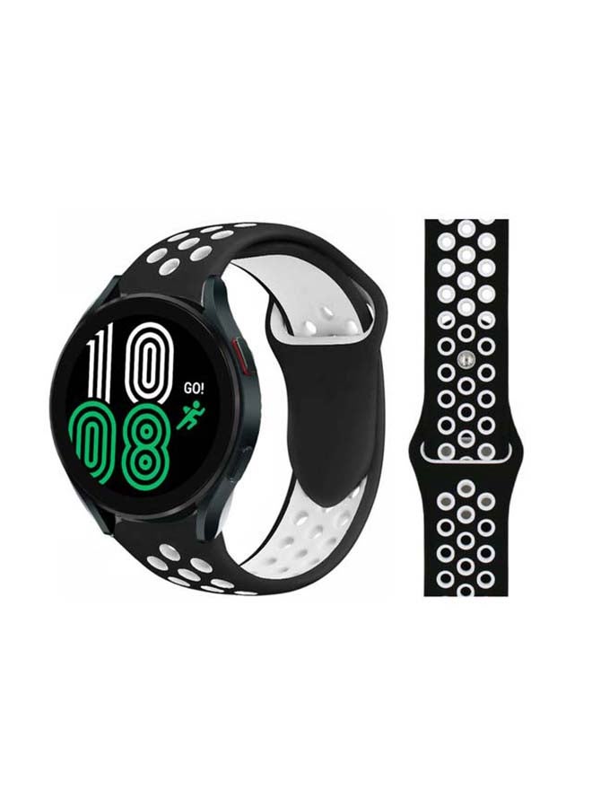 Perfii Replacement Band For Samsung Galaxy Watch 4 Black/White - Image 1