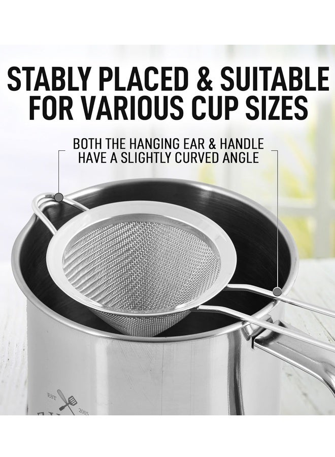 Stainless Steel Fine Mesh Strainer,For Kitchen Tea Coffee Juice Food,Mini Sieve Silver - Image 4