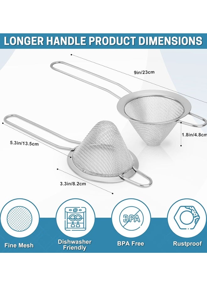 Stainless Steel Fine Mesh Strainer,For Kitchen Tea Coffee Juice Food,Mini Sieve Silver - Image 2