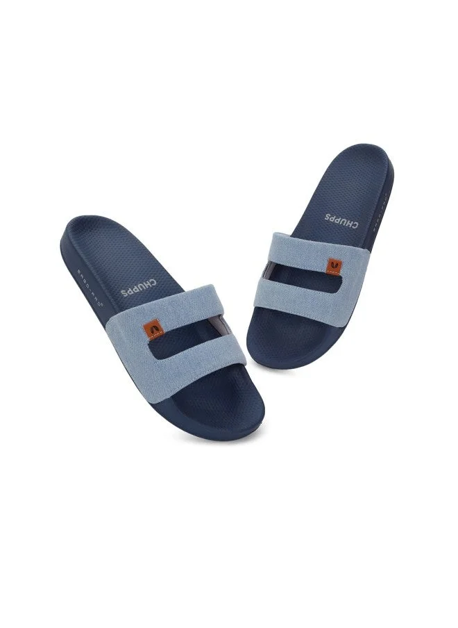 تشيبس Navy Blue Sliders for Women