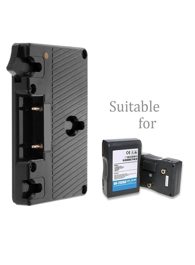 FOEASY Foto4easy V-Mount Battery Adapter Converter Plate for Anton Bauer Gold Mount Battery to V Mount Battery with 16.8V D-Tap Output for Panasonic Camcorder Camera LED Light Camera Field Monitor - Image 1