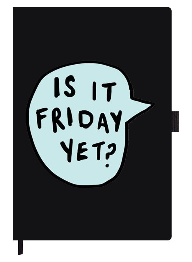 Theodor Designer A5 Thick Black Hardcover Notebook Friday Yet - Image 1