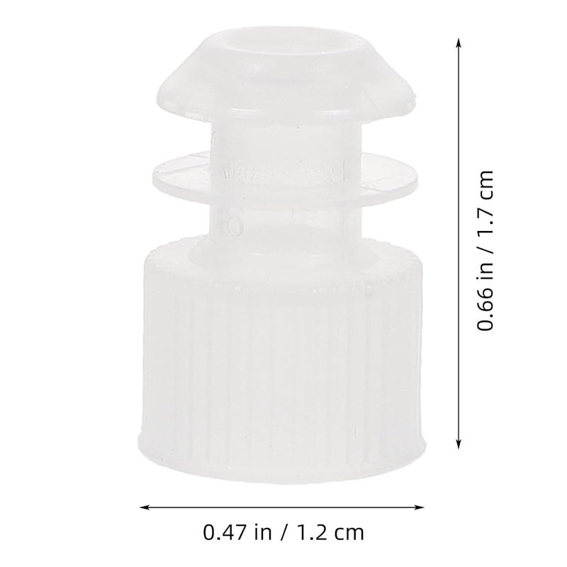 100pcs 12mm Plastic Screw Test Tube Plugs Sealing Stoppers Laboratory Bottle Caps Solid Plastic Sealing Plug for Lab Use Random Color - Image 2