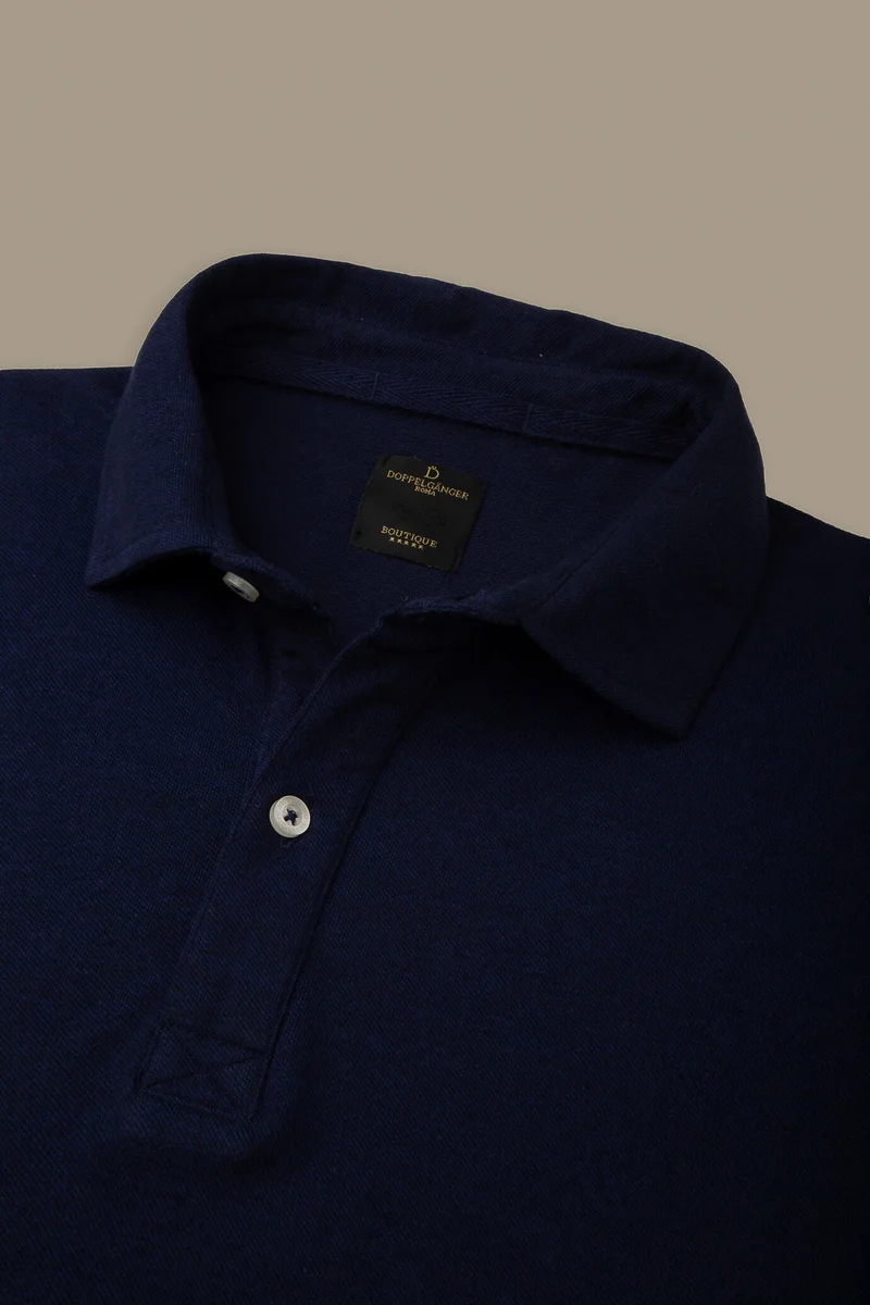 Doppelganger Blue Short sleeves polo cotton piquet - Blue for Men | Best Price UAE