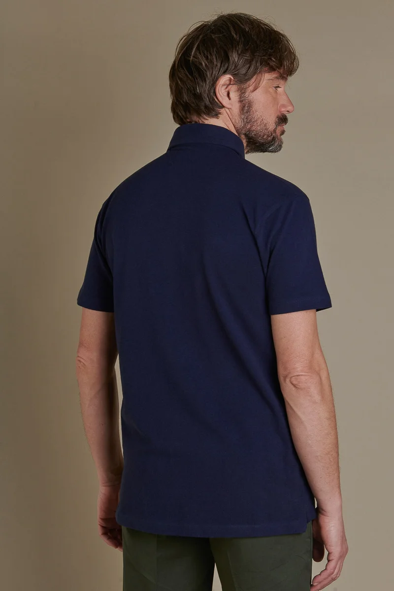 Doppelganger Blue Short sleeves polo cotton piquet - Blue for Men | Best Price UAE