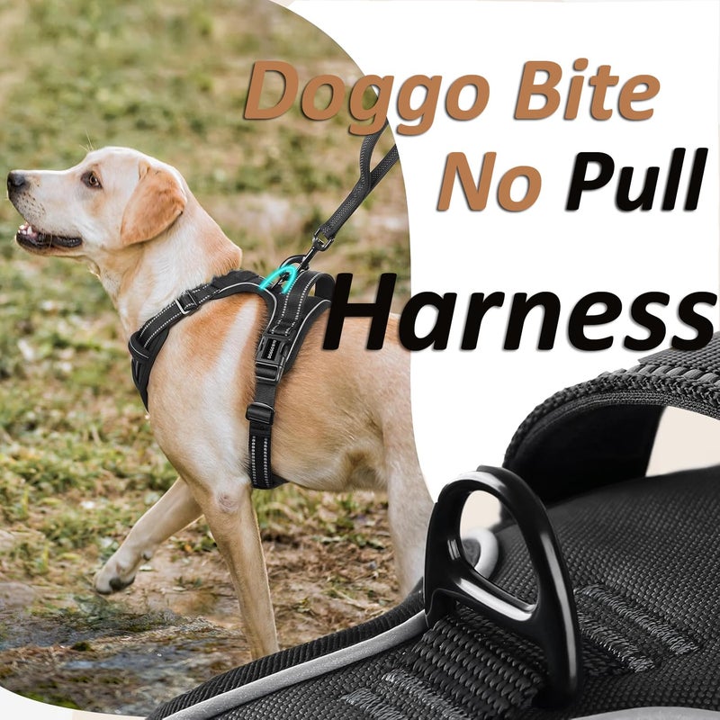 DOGGO BITE Premium Reflective Dog Vest Harness| Soft Breathable| Padded Handle| Adjustable Straps & Luxury Buckle | Soft Padded Mesh | No Pull | No-Choke | Chest 22-30 inch | All Medium Breed 14-22 Kg - Image 5