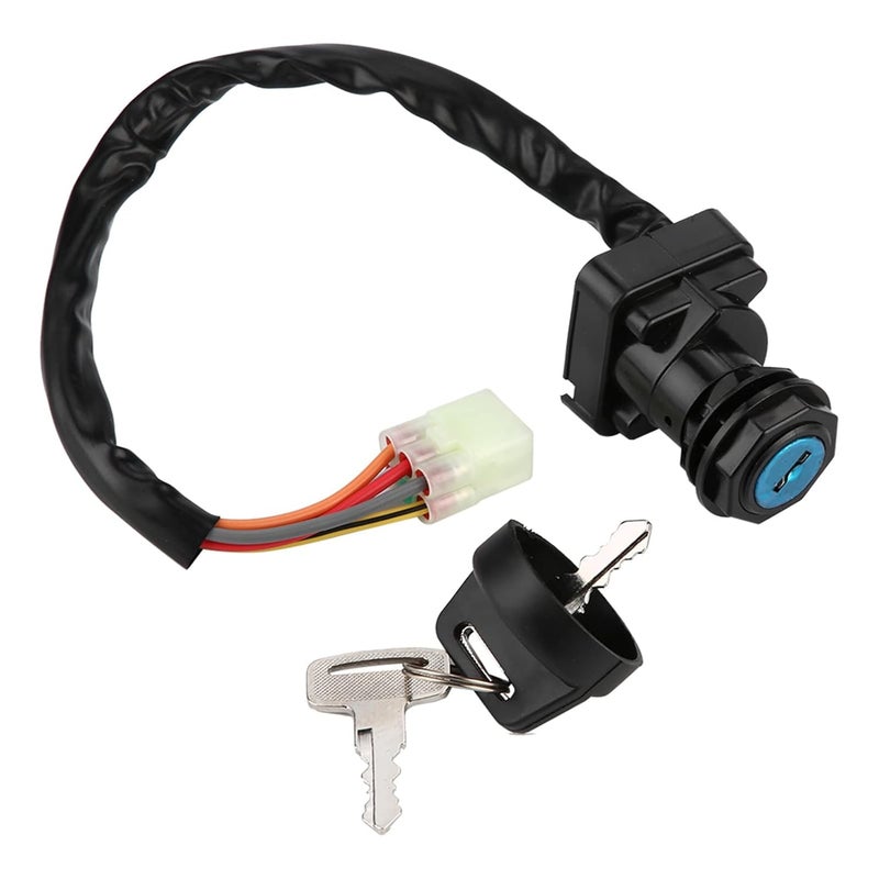 Ignition Key Switch for Bombardier Traxter 500 Foot Shift 2001, Aftermarket Ignition Switch Assembly with 2 Matching Keys, Durable ABS and Metal Construction for ATV Security and E - Image 1
