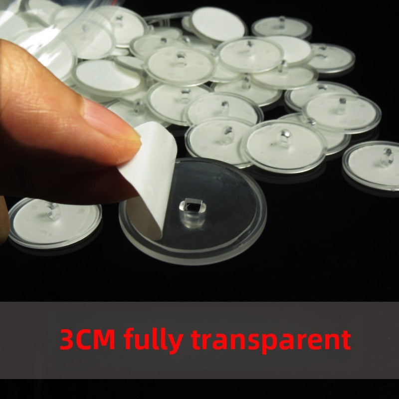 3CM Clear Disc Hooks Strong Seamless Ceiling Hangers 3cm (fully transparent) 3cm (fully transparent)
