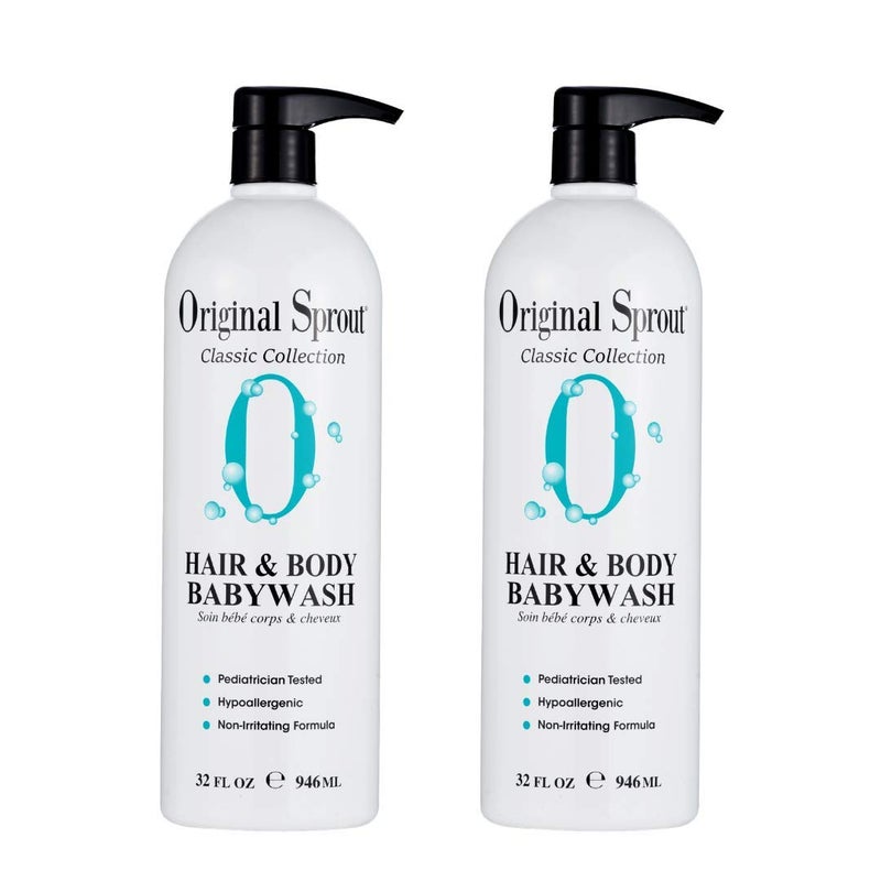Original Sprout Original Sprout Organic Vegan Shampoo and Body Wash for Sensitive Baby Skin 32 Ounces 2 Pack Packaging May Vary