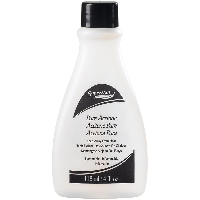 SuperNail Pure Acetone Nail Polish Remover  FastActing Gel Polish Remover for Nails Acrylic  Dip Powder Nails Clear  Unscented Formula 4 fl oz - Image 3