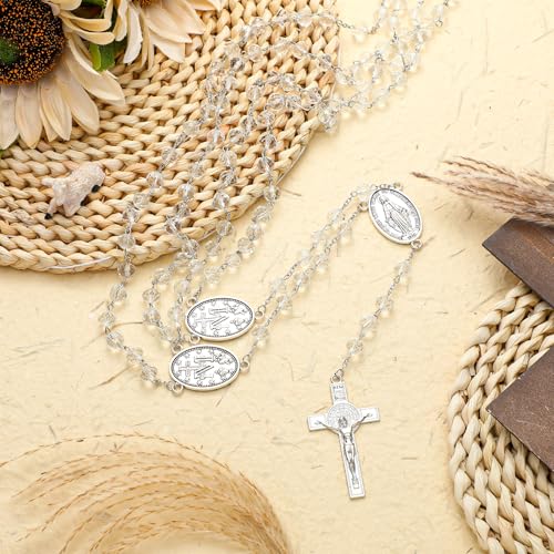 Wowangce Crystal Wedding Lasso for Ceremony Wedding Cord Wedding Lazo with Gift Box De Bodas Arras Rope Lazo para Boda Catolica Bridal Unity Cord Perlas for Filipino Mexico Hispanic Weddings Gift - Image 3