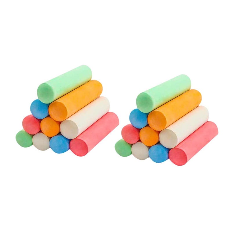 Non Toxic Easy Carry Outdoor Indoor Chalkboard Chalk 20 Pieces Multi Color - Image 2