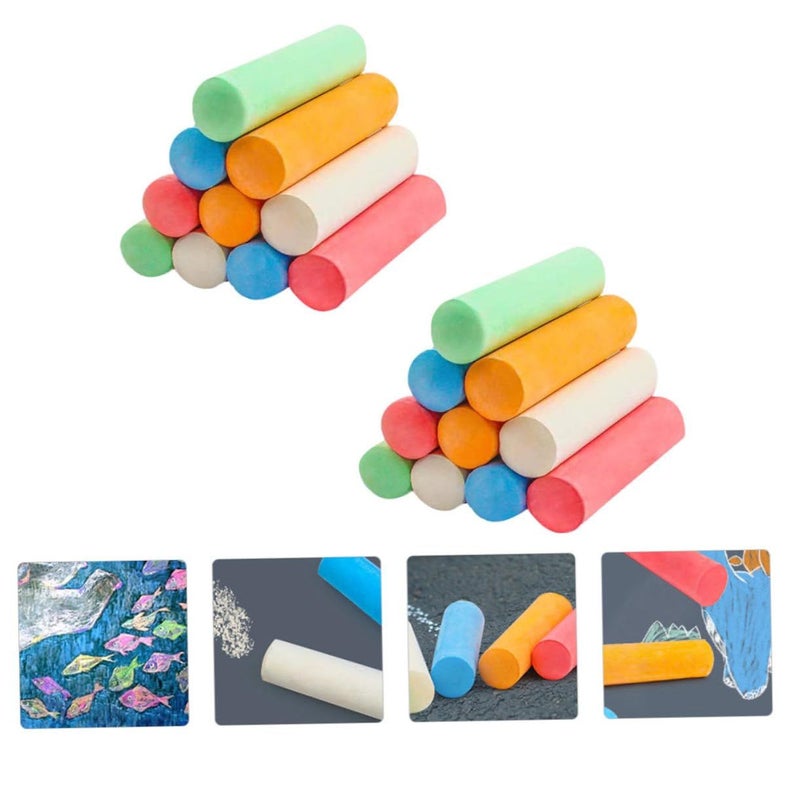 Non Toxic Easy Carry Outdoor Indoor Chalkboard Chalk 20 Pieces Multi Color - Image 5