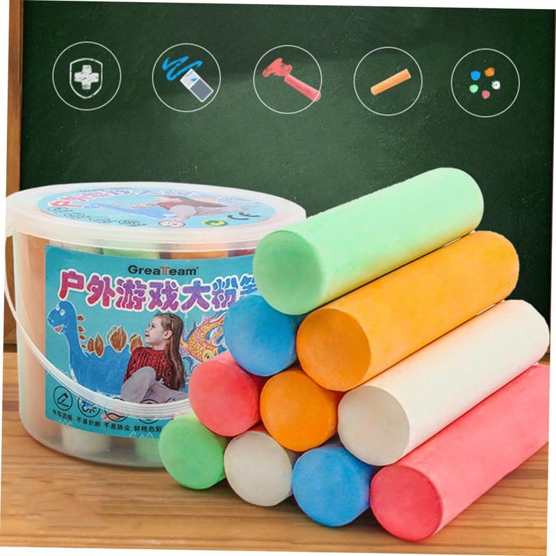 Non Toxic Easy Carry Outdoor Indoor Chalkboard Chalk 20 Pieces Multi Color - Image 4