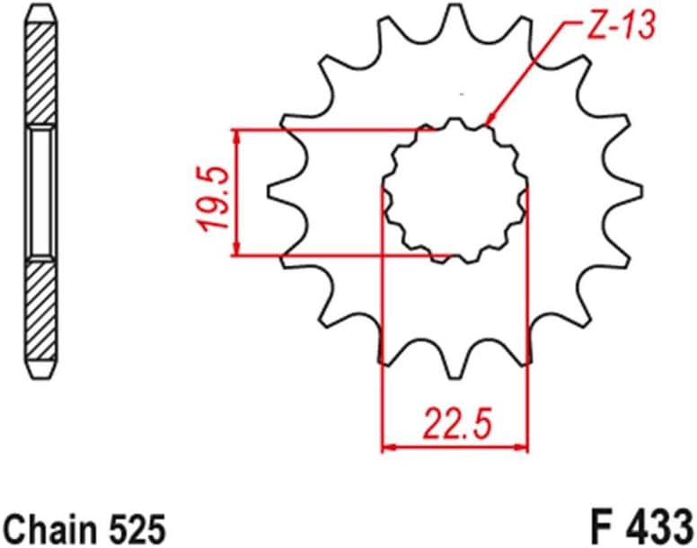 Wivplex 525 14T Motorcycle Front Sprocket for Suzuki - Image 2