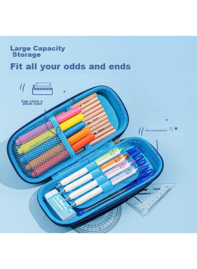 Deli Elementary School Pencil Case, Eva Large Capacity Stationery Box, Starry Sky Series Crush-resistant And Drop-resistant Pencil Case, Lightweight Waterproof Pencil Bag, Gold - Image 2
