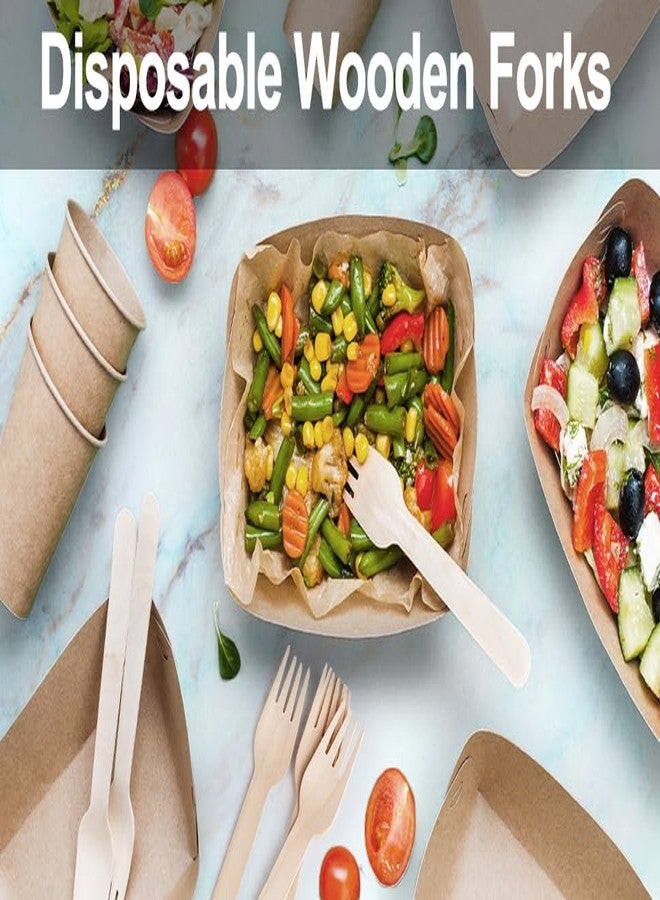 V4L Disposable Wooden Fork Pack of 200 - Image 3