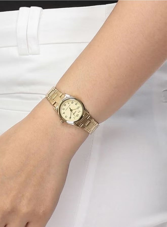 CASIO Women's Stainless Steel Analog Watch LTP-V001G-9BUDF - 25 mm - Gold 4.7      3 Ratings - Image 3