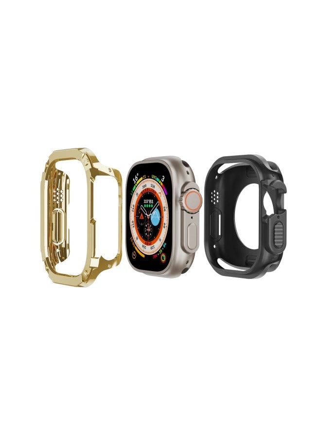 Suitable For Apple Watch Protective Case Apple Watch Tpu + Pc 2-in -1 Armor Anti-drop Protective Case - Image 1