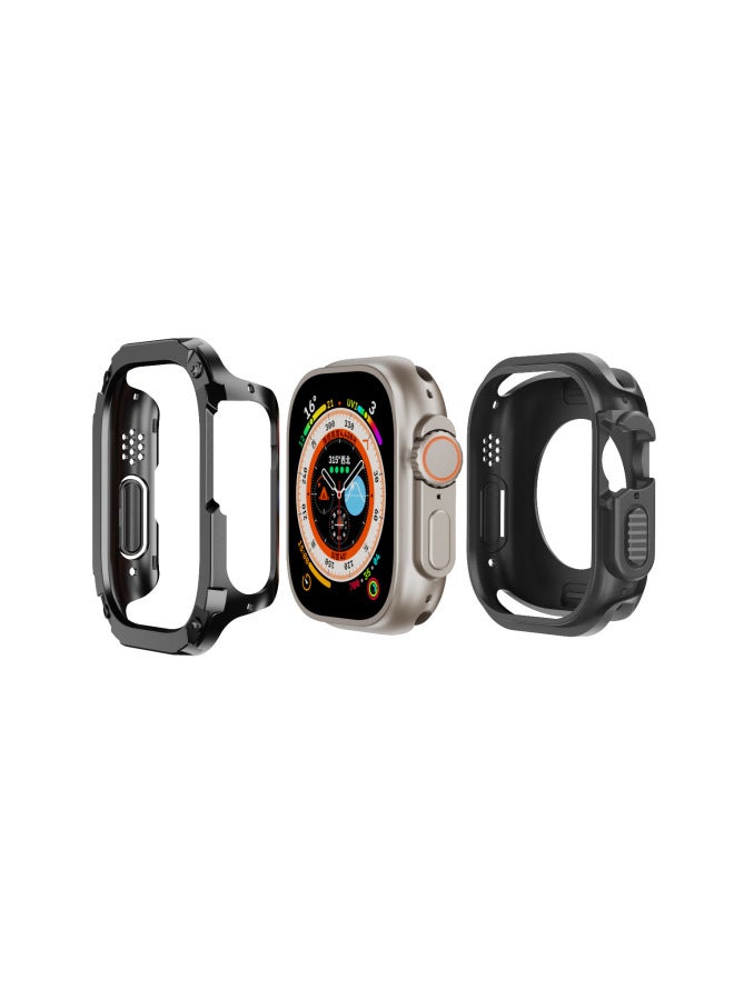 Suitable For Apple Watch Protective Case Apple Watch Tpu + Pc 2-in -1 Armor Anti-drop Protective Case - Image 3