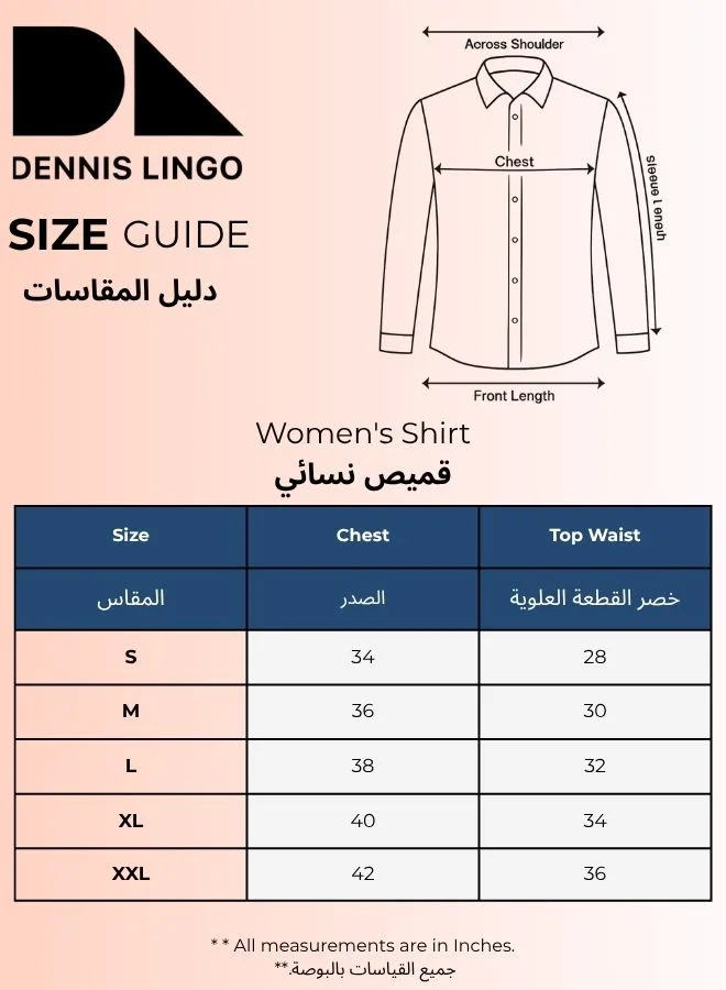 Dennis Lingo Women's Pink 100% Polyester Solid Button Down Regular Fit Shirt