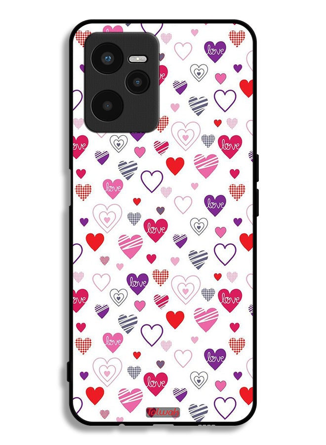 Tolwak Realme C35 Protective Case Cover Hearts Doodle - Image 2
