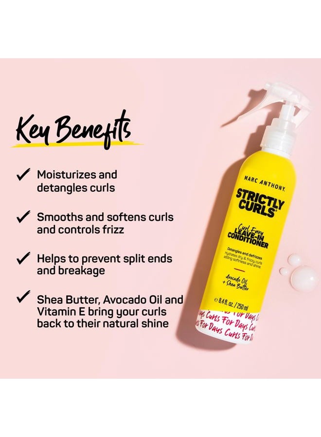 MARC ANTHONY Leave-In Conditioner, Strictly Curls - Shea Butter, Vitamin E & Avocado Oil Softens & Defines Coarse Curls - Sulfate-Free Anti-Frizz Styling Product For Curly, & Wavy Hair - Image 3