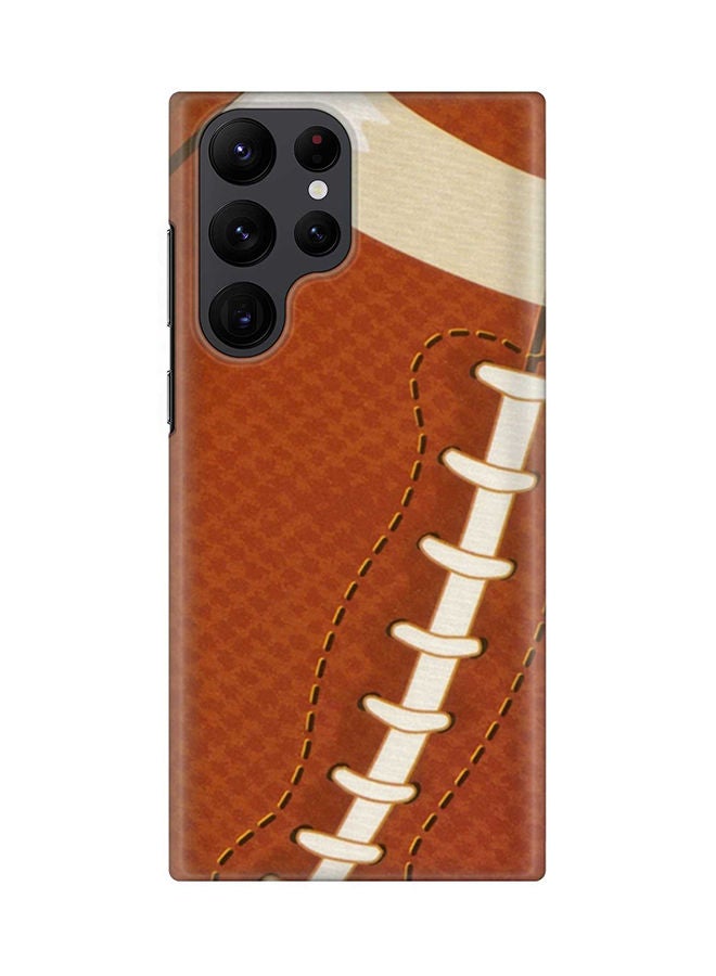 Stylizedd Case for Samsung Galaxy S22 Ultra 5G Snap Case Slim Snap Classic Series Shield Matte Finish Print - Rugby Ball - Image 1