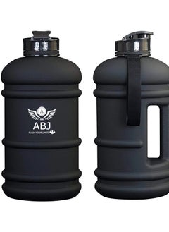 ABJ 2.2L Water Bottle BPA Free Half Gallon Large for Men Women Sports Fitness Perfect for Gym, Home, Office, School and Outdoor Activities Black Jet Water Bottle  - Image 1
