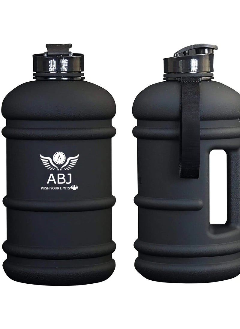 ABJ - 2.2L Water Bottle BPA Free Half Gallon Large for Men Women Sports Fitness Perfect for Gym, Home, Office, School and Outdoor Activities Black Jet Water Bottle - Image 1