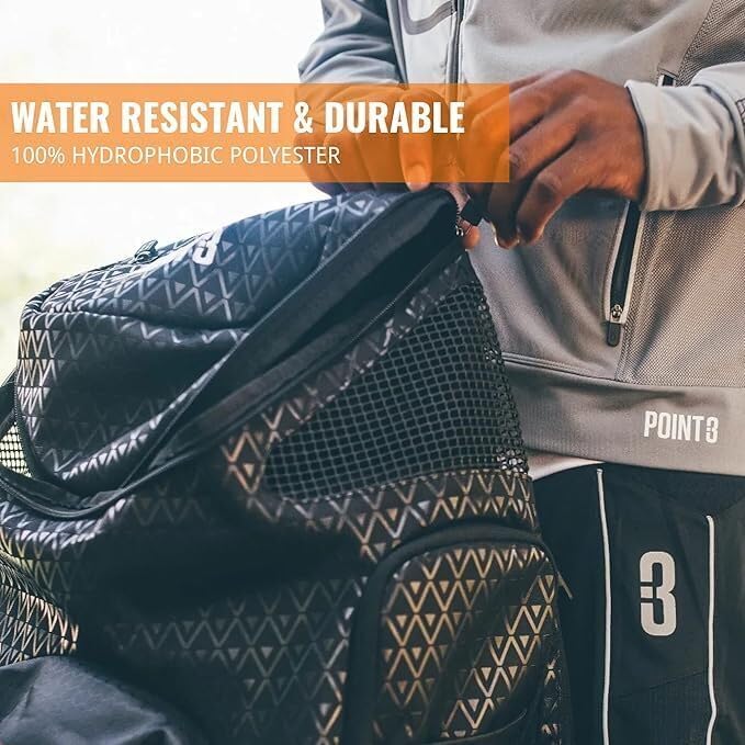 Point 3 Road Trip 2.0 Backpack Basketball Backpack with Drawstrong Closure | Ventilated Mesh Shoe Pocket Compartment - Image 3