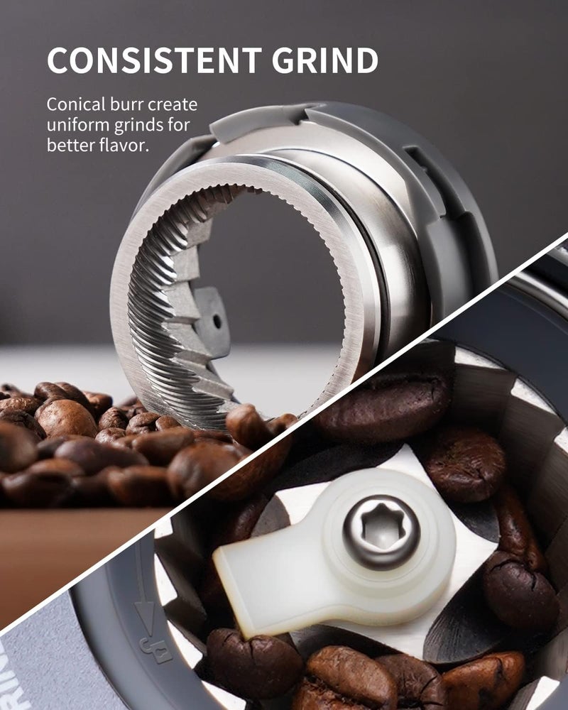 Stainless Steel Electric Cone Grinder with 51 Levels of Fine Grinding and LCD Screen - Image 5