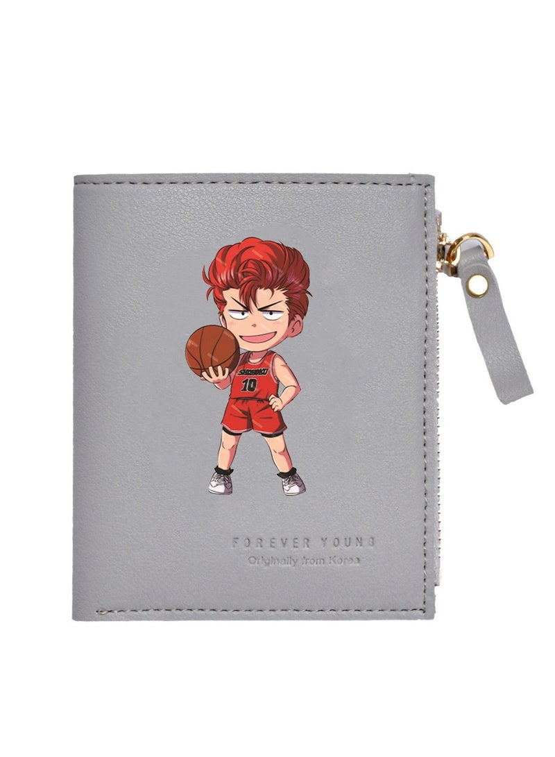 KUYING Slam Dunk, Student Card Bag, Leather Wallet 