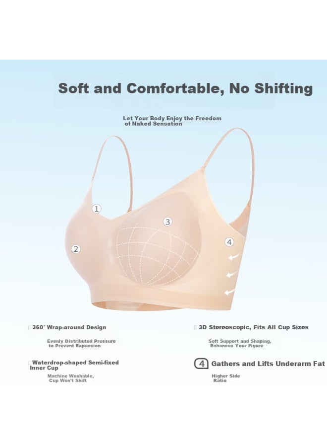 Your Sun Yiershuang Women's Seamless Ice Silk Bra, Summer Thin Style, Wireless, Invisible Push-up - Image 1