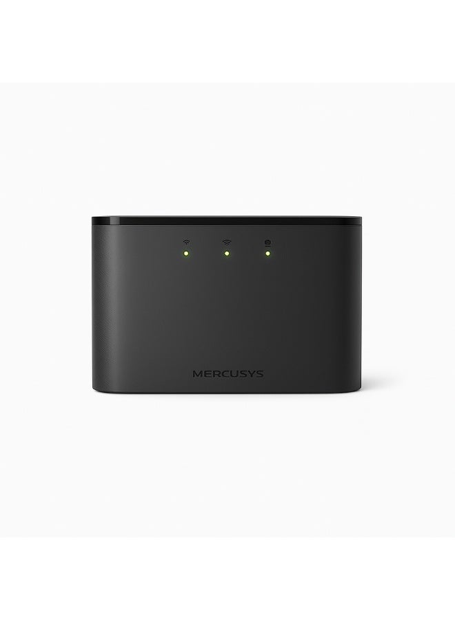 MT110 Portable Wi-Fi Router - 4G LTE Speeds - Up to 150 Mbps - 2200 mAh Battery - Supports up to 10 devices - SIM Card - Portable Design - 10 Hours Operating Time - USB Charging - Black. - Image 1